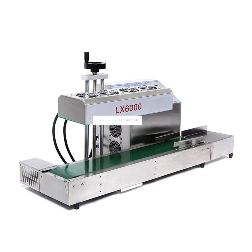 Nuovo LX6000 Automatico Continuo Sigillatore di Induzione Elettromagnetica di Tenuta Della Macchina Foglio di Alluminio Bottiglia di Tenuta Della Macchina 110V/220V