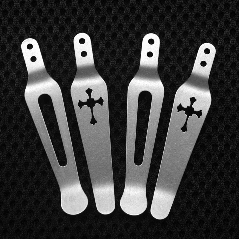 

High Quality Titanium Alloy Pocket Knife Back Clip for XM18 XM24 ZT Design 0055 0560 0561 0808 0450 0850 Durable EDC DIY Clamp