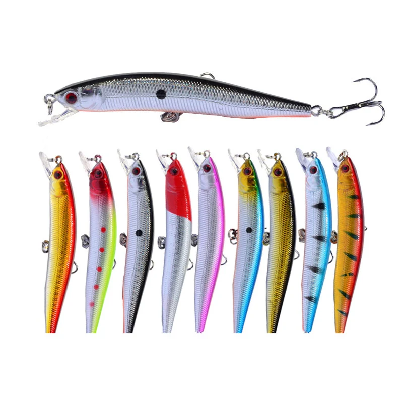 1 pz Minnow Fishing Lure 95mm 8g Floating Hard Bait Wobbler Jig Bait Crankbait Carp Striped bass Pesca attrezzatura da Pesca SwimBait