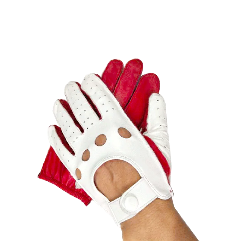 CART TIGER-Gants de conduite en cuir pour hommes, peau d\'agneau souple, fins, à la mode, poignet court