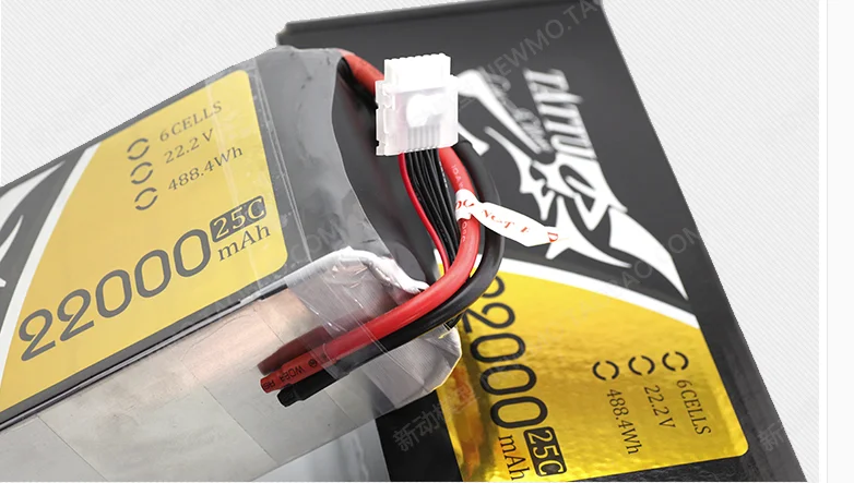 TATTU 22000mAh 22.2V 6S 488wh LiPO Battery Burst 25C for Big Load Multirotor FPV Drone Hexacopter Octocopter