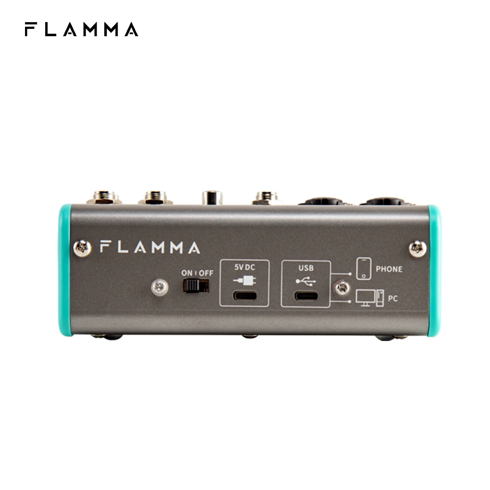 Flamma fm10 digital audio mixer 6 canais de mistura console placa de som interface usb 48v energia fantasma para gravação de computador fluxo ao vivo