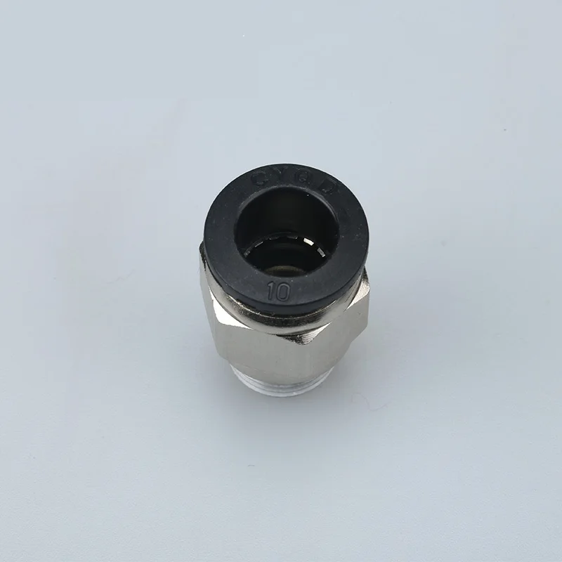 Black Pneumatic Joint Threaded Straight Joint PC12-04/PC8-02/PC10-03/PC6-02/PC4-01  PC