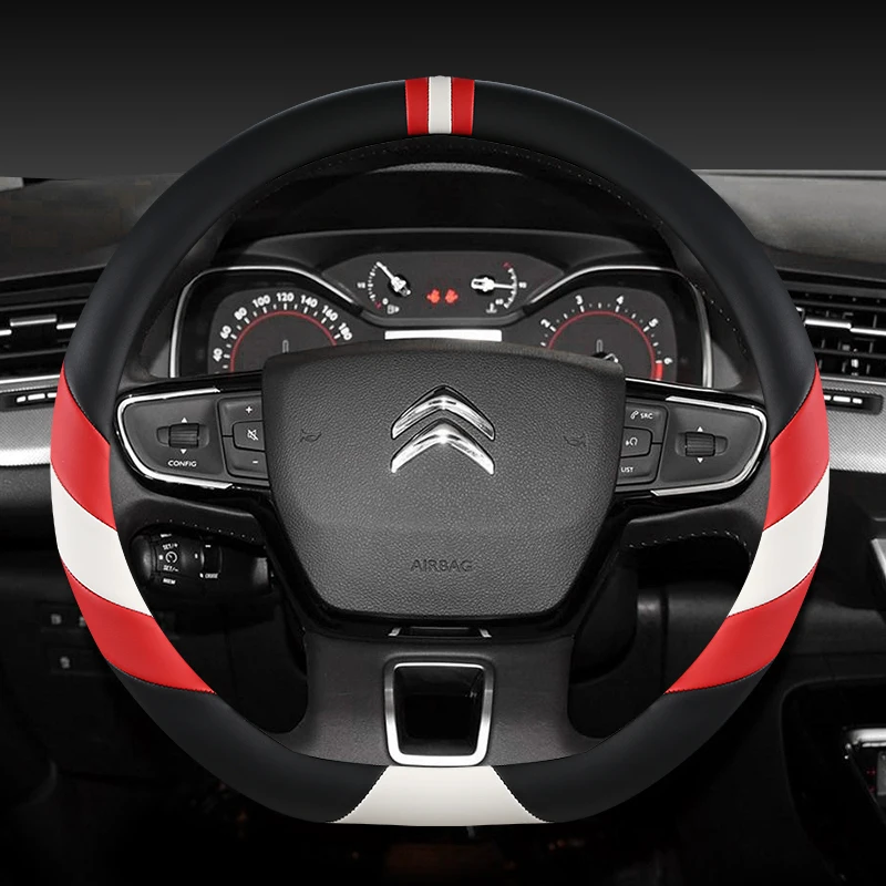 

Чехол на руль D-типа для Citroen C3-XR New Elysee C4 Sega 2014 - 2021 Spacetourer Picasso DS3 DS5 C3 II III 2009 - 2021