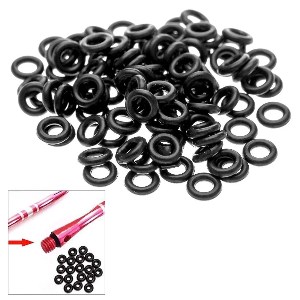 Vos Lachende 120 Stuks Zwart Rubber O Ring Voor Dart Schacht Installatiegereedschap Accessoires