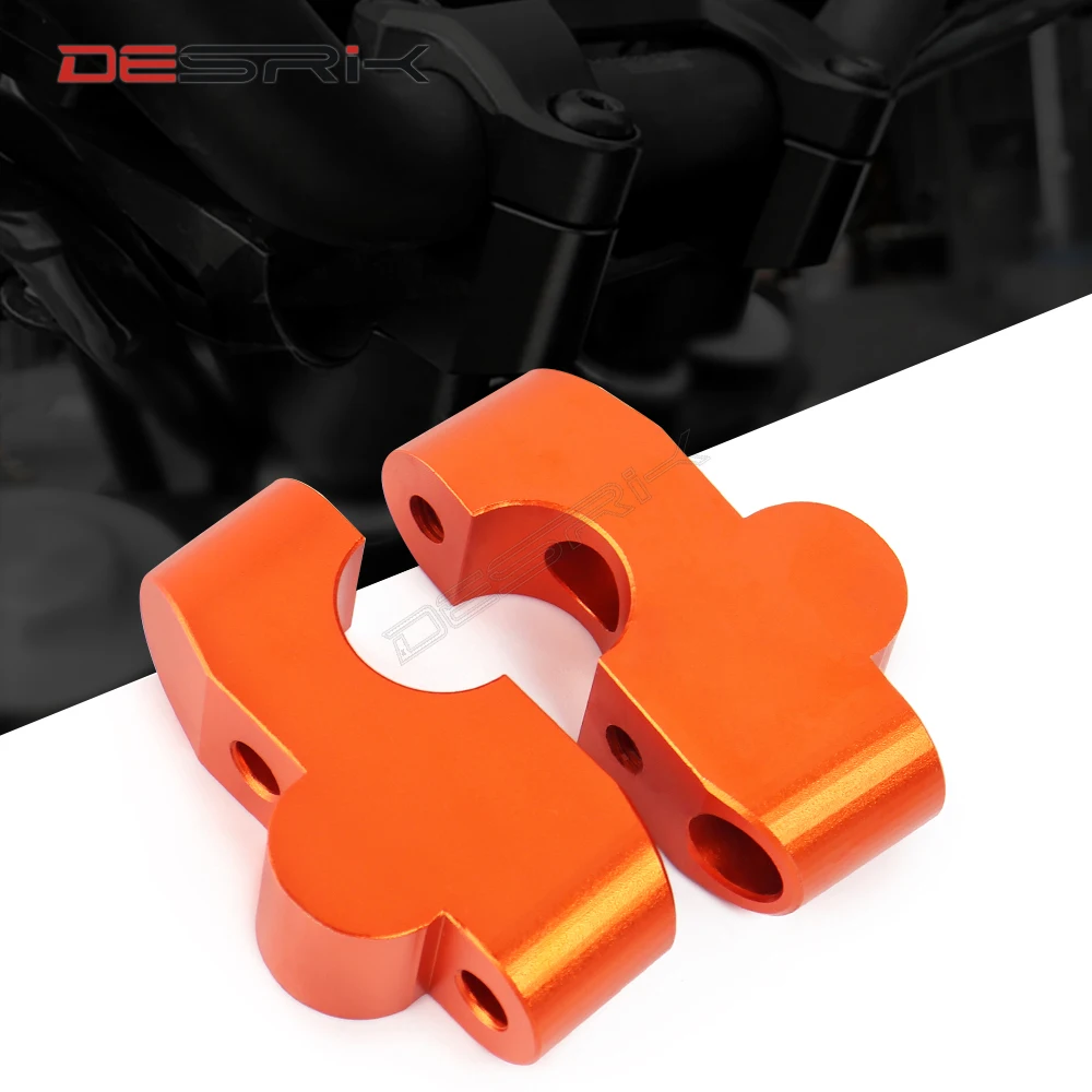 DESRIK Motorcycle CNC Aluminum Handlebar Mount Clamp Lifter Bar Clamps Riser For KTM Duke 390 Duke390 All Year Accessories