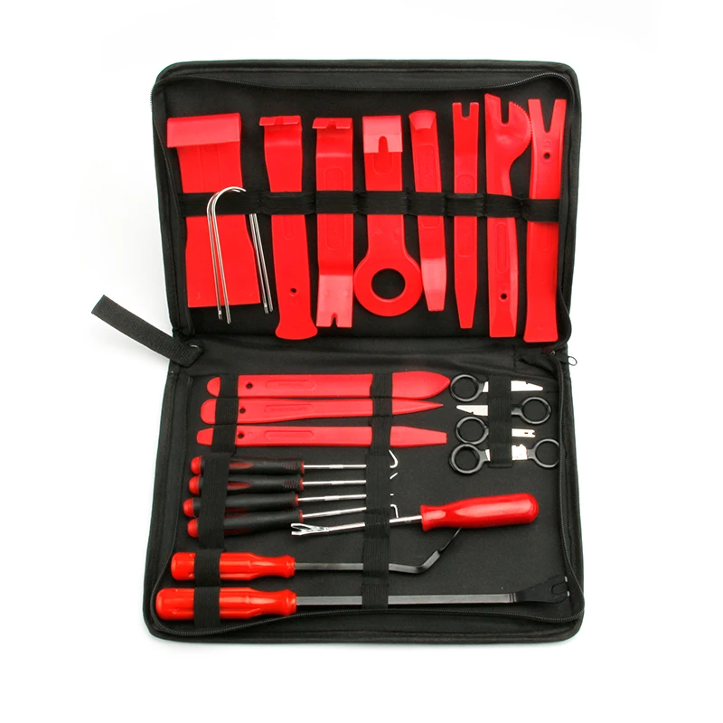 25Pcs Car Audio Disassembly Tool Kit Auto Interior Panel Removal Tool Car Dash Radio Door Trim Panel Clip Hand Tool