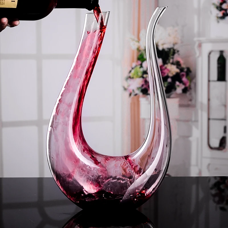 Crystal glass wine decanter wine sobering suit harp wine set goblet dispenser