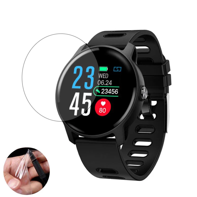 Protector de película protectora transparente suave de 3 piezas para SENBONO LEMFO S08 Smart Watch funda protectora de pantalla (no vidrio)