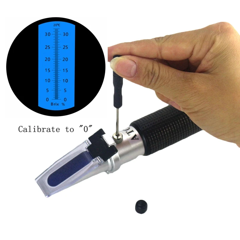 0-32% Brix Refractometer with ATC Calibration Refratometro Sugar Tester for Fruit Vegetables Juice