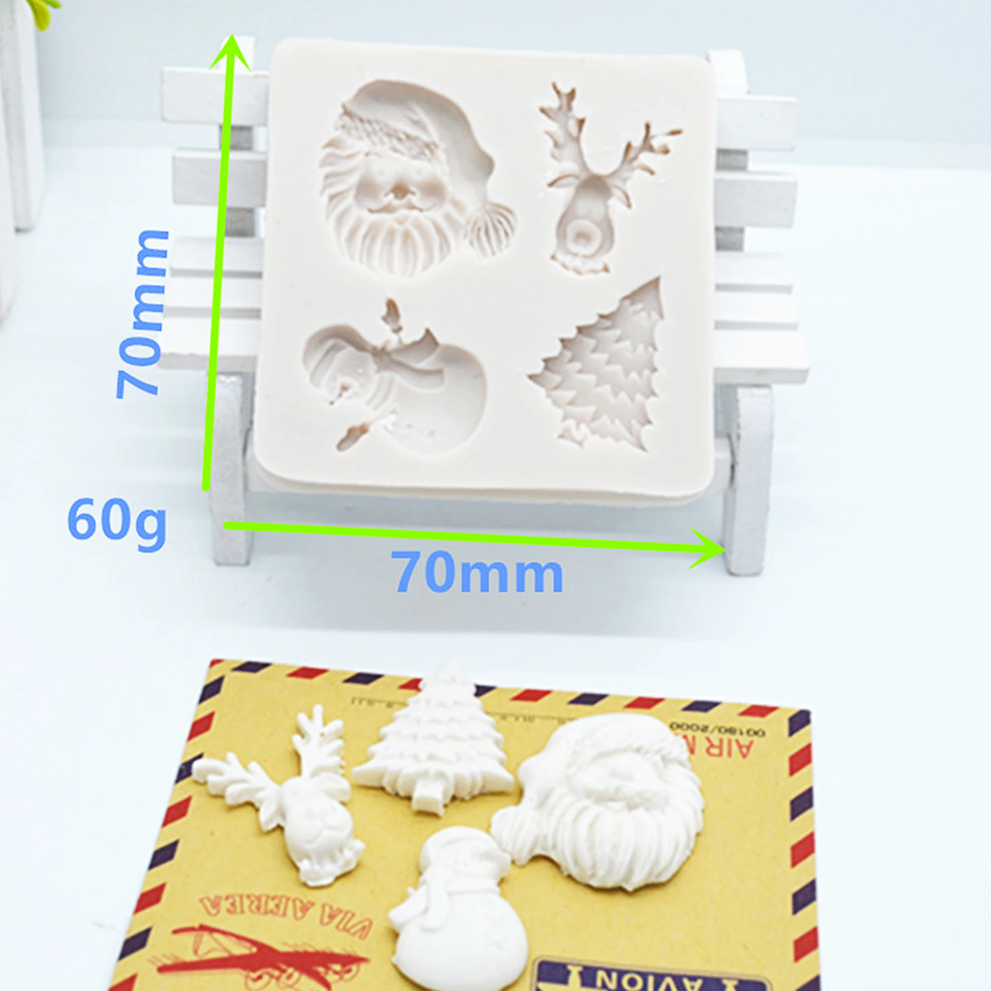 Santa Claus Silicone Resin Mold Kitchen Baking Tools DIY Chocolate Cake Pastry Candy Fondant Molds For Decoration