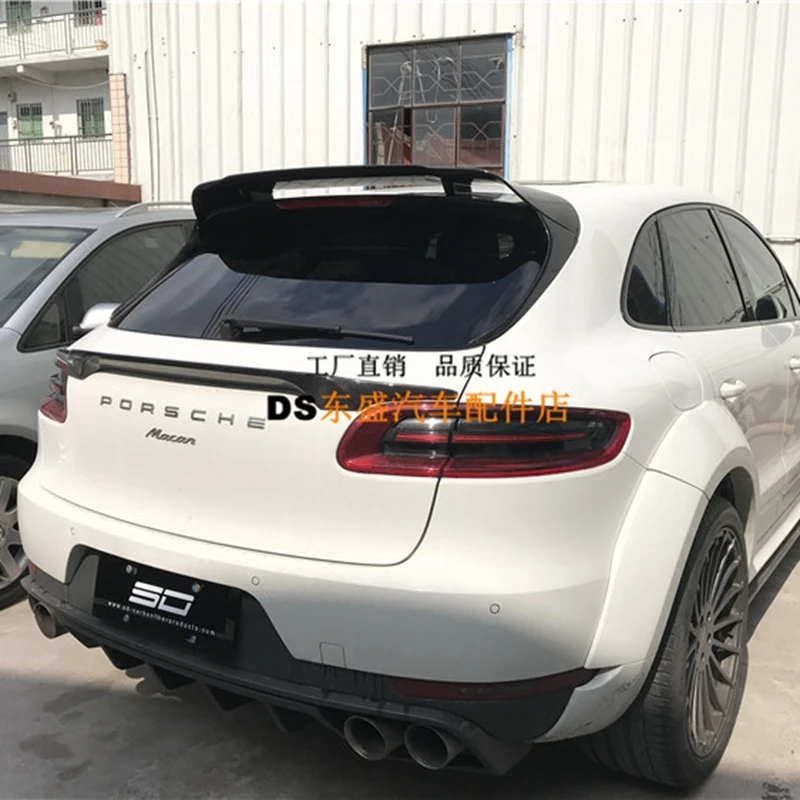 

3pcs For Porsche Macan 2014-2017 Car Styling Carbon Fiber Rear Roof Spoiler Lip Window Top Wing Splitter