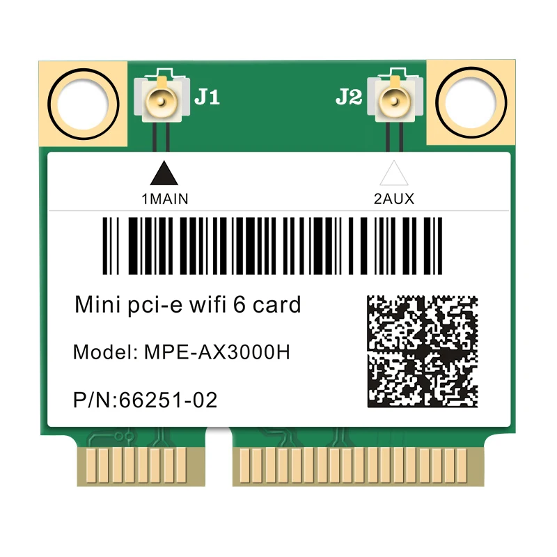 Mini carte réseau pci-e, wi-fi 6 bandes, 2974 mb/s, 5.0/802 Adaptateur 2.4 ax/ac MU-MIMO ghz/5gh