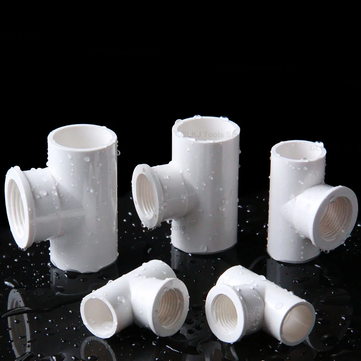 2 pezzi 1/2 "3/4" 1 "PVC filetto femmina connettore a 3 vie connettore irrigazione giardino acquario adattatore per tubo serbatoio di pesce