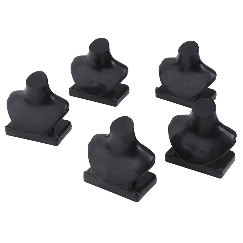 

5Pcs Dollhouse Miniature Black Necklace Bracket Jewelry Bracket Display Holders Toy Accessories
