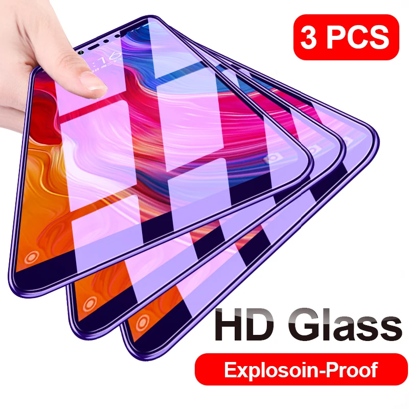 3PCS 9H Tempered Glass For Xiaomi Mi 8 9 SE 10 lite 9 Screen Protector For Redmi Note 10 11 12 Pro Pocophone F1 Protective Glass