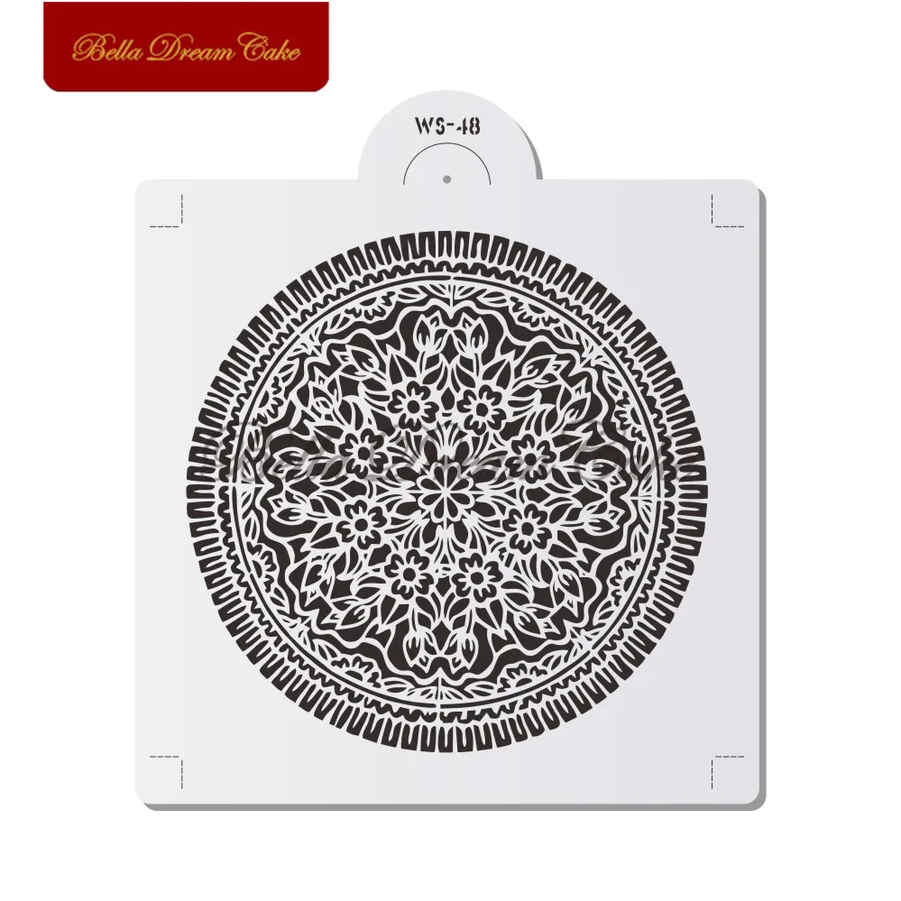 

Трафареты с круглыми цветами для самостоятельной сборки, креативная мебель, настенная живопись, Раскрашивание, тиснение, трафарет, инструменты для украшения тортов