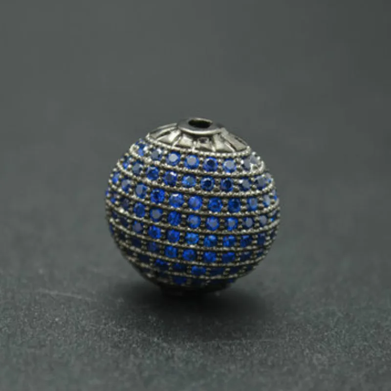 High Quality Muti Color Paved Real CZ Zircon 15mm Flat Oval Round Metal Beads DIY Fashion Jewelry Findings 5pc/lot