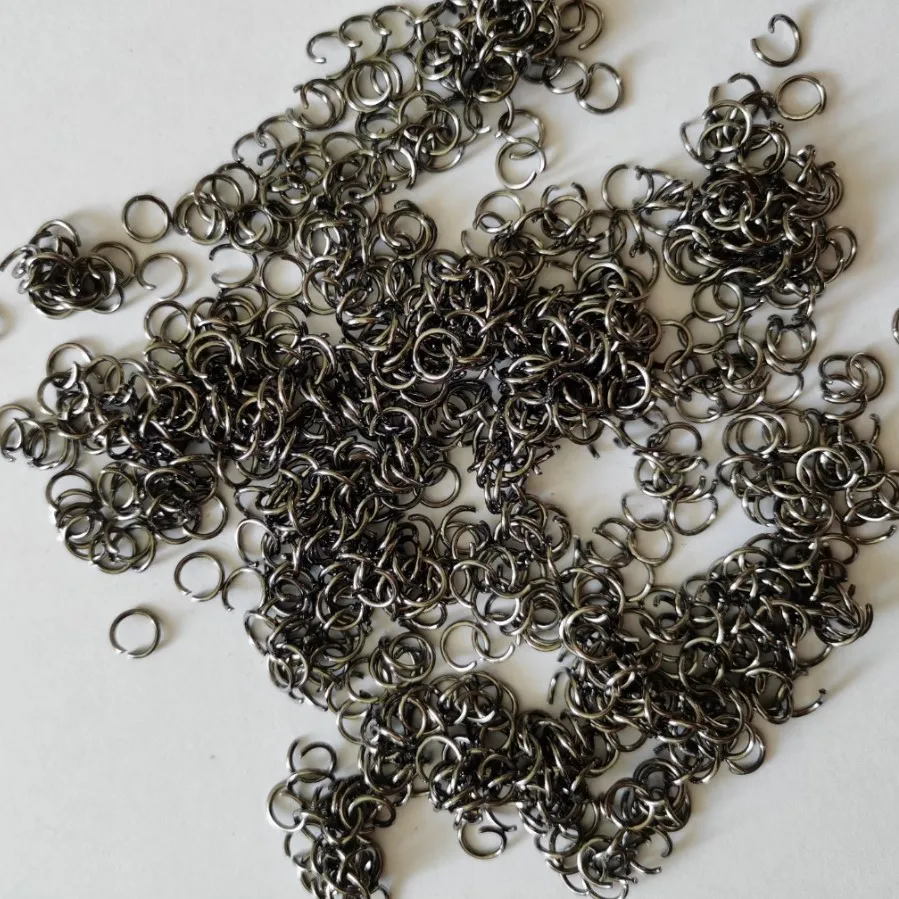 200 adet/grup altın gümüş gri döngü 0.9*7mm açık Jump yüzükler DIY takı yapımı için kolye bilezik bulguları konektörü malzemeleri