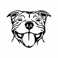 16X13.5CM Staffy Staffordshire Bull Terrier Staffie Dog Vinyl Decal Car Sticker Car Window Decor Black/Silver for Subaru Sticker