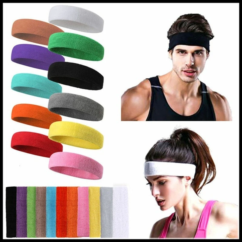 Women Men Headband Sports Yoga Fitness Stretch Sweat Sweatband Hair Band Elasticity Headband Headwear Sports Safety Head Band A+