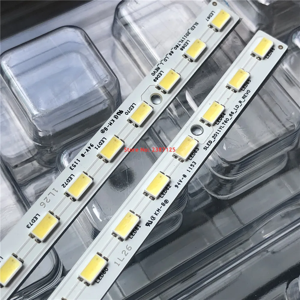 4 buah Strip lampu latar LED 676MM 66 lampu 66/R 61. 61 61. For untuk KDL-60NX720 FDHY600LT01