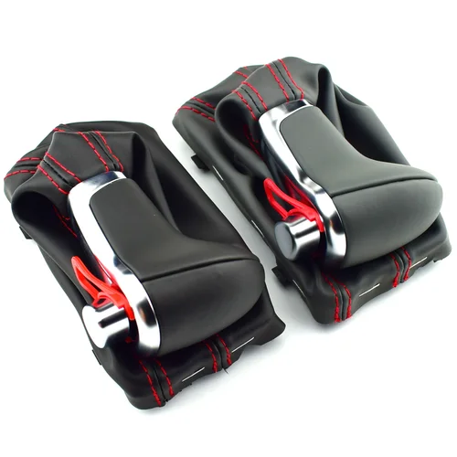 Imagen 2 del producto Perillas de cambio de marchas cromadas de cuero para coche, perillas de cambio para AUDI A6 A7 A3 A4 A5 A6 c6 Q5 2009 2010 2011 2012 2014 4G1 713 139 R