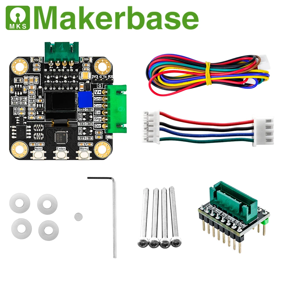 Драйвер шагового двигателя Makerbase MKS SERVO42C PCBA NEMA17 с замкнутым контуром, детали для 3D-принтера с ЧПУ, предотвращают потерю шагов для