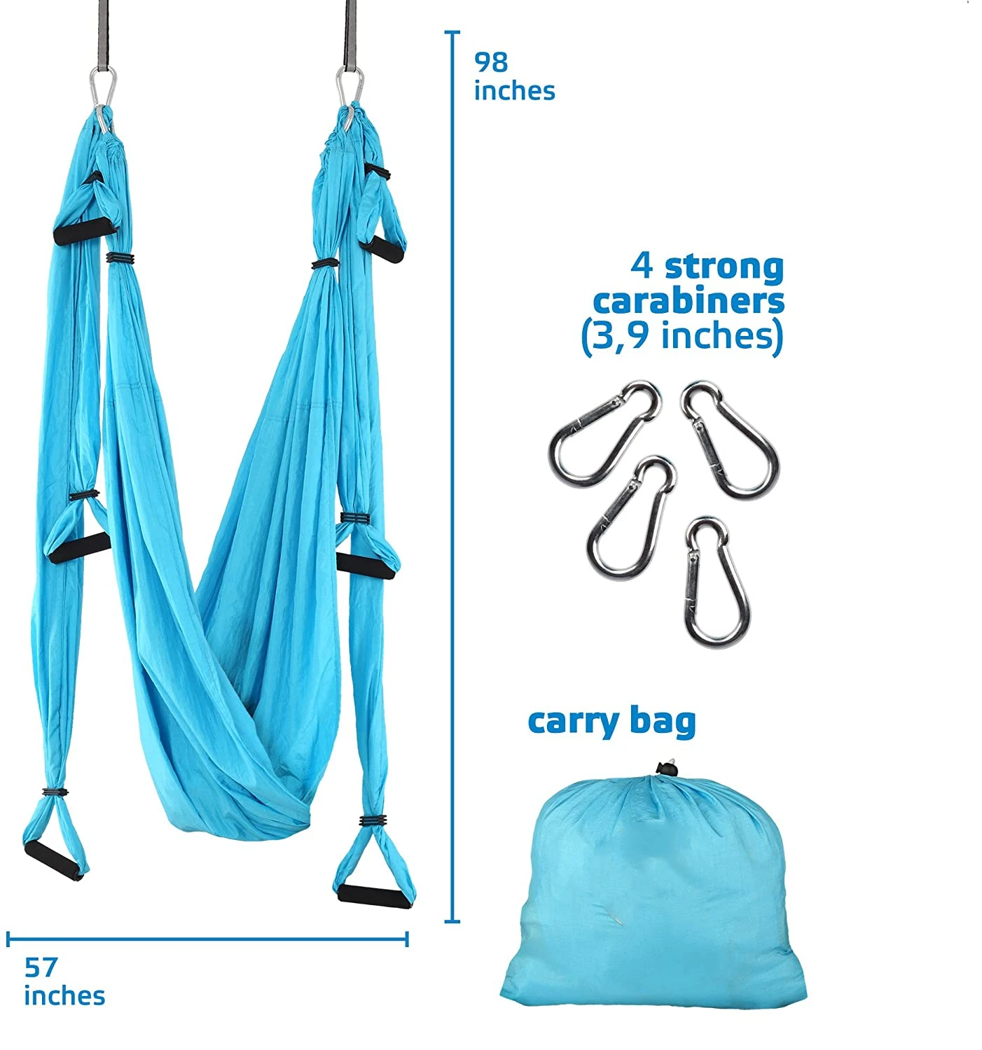 Aerial Yoga Hammock Strong Antigravity Yoga Swing Flying Sling Inversion Tool for Air Yoga Inversion Exercises