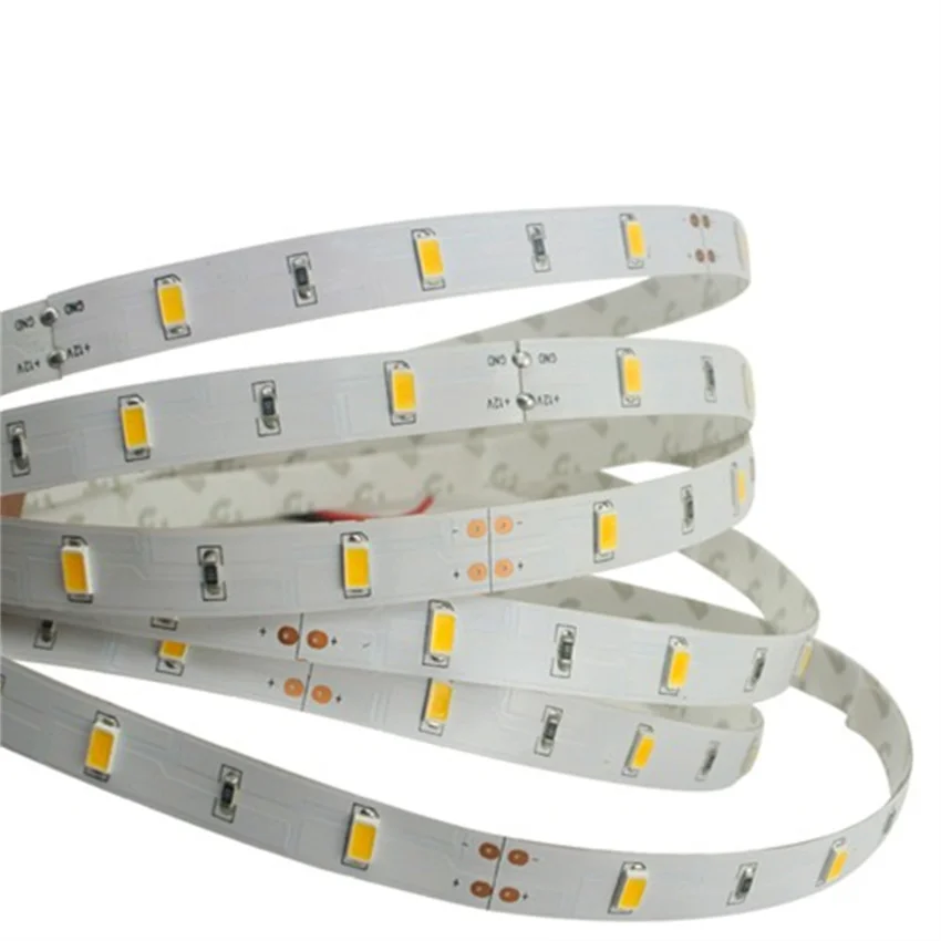 Free Shipping DC24V 4000K  LED Strip Lights 60Led/M SMD 5630 Super High Brightness Chip Flexible LED Lamp Tape Double FPC Board