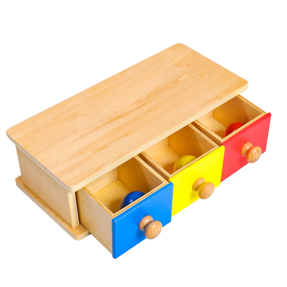 Montessori Box with Bins Materials Infant & Toddler Toys Teaching Aids Preschool Education Wooden Toys Montessori Toys