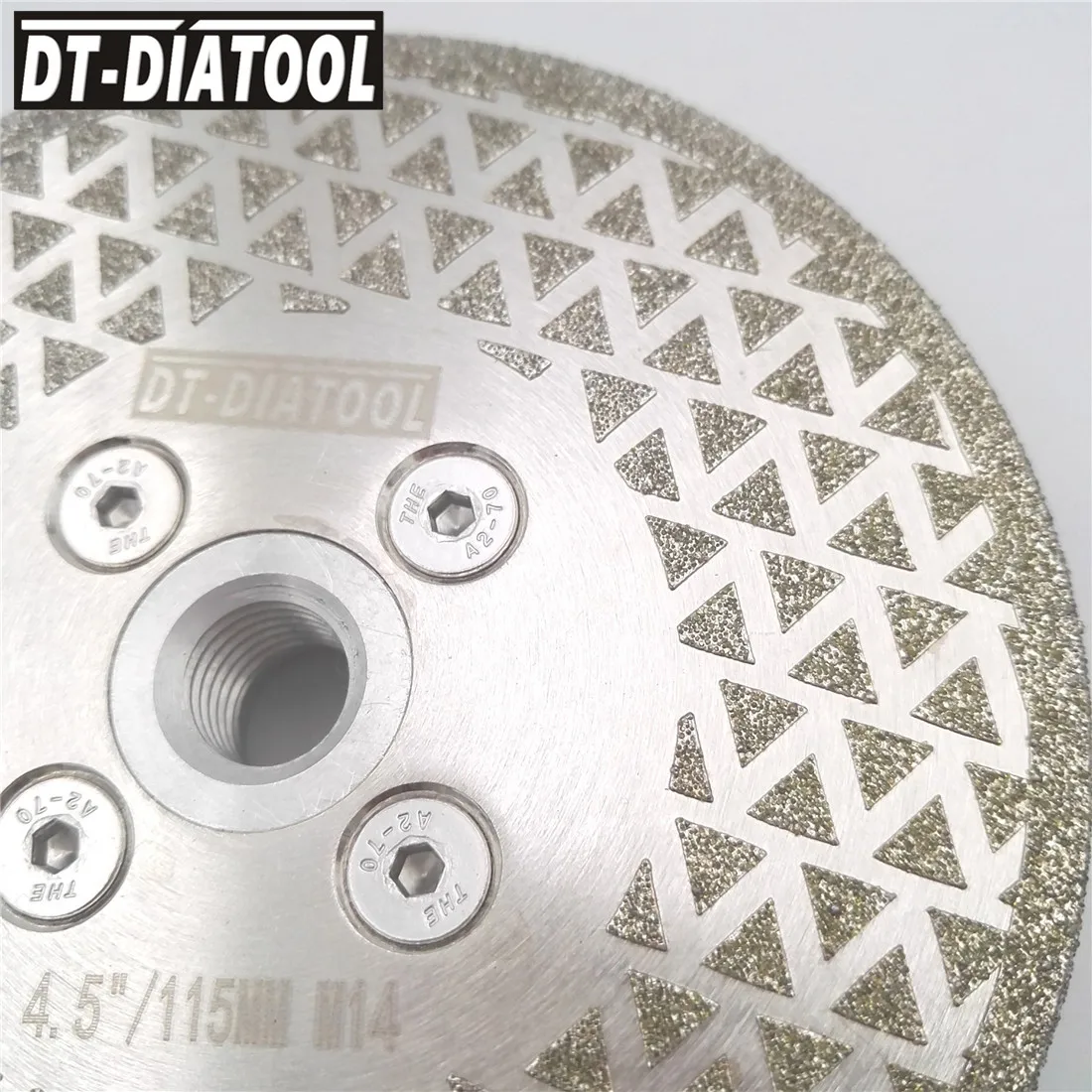 DT-DIATOOL 2 個 M14 糸 115 ミリメートル/4.5 "片面コーティングされたダイヤモンド鋸刃電着切断 & 研削ディスク花崗岩大理石