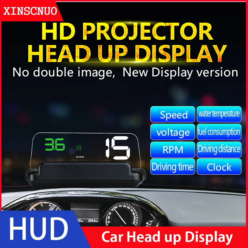 

Автомобильный HUD Head Up Display OBD OBD2 Универсальный скоростной проектор охранная сигнализация температура воды выше скорости RPM напряжение