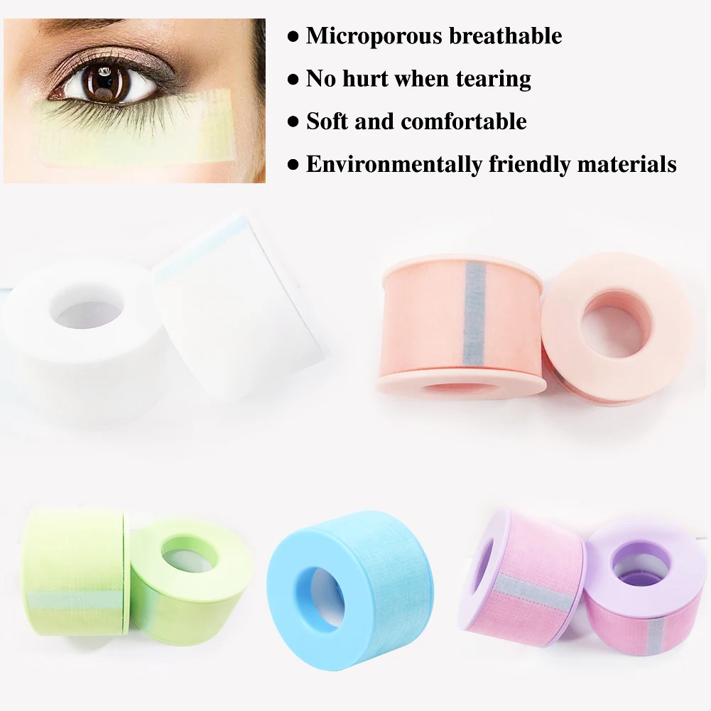 1 Rolls Medical Silicone Tapes Eyelash Extensions Supplies Waterproof Breathable Prevent Allergy Color Tape Makeup Tools Gemerry