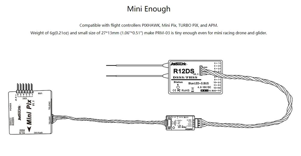 Radiolink Prm-01 Telemetry Module Data Backhaul Module Cable 2PCS