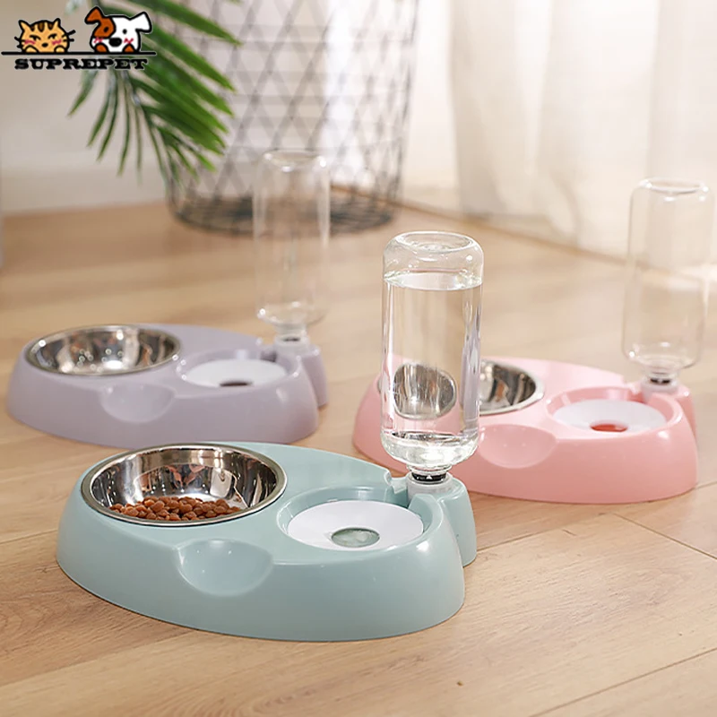 SUPREPET Round Pet Feeder Large Capacity Dog Cat Water Dispenser Puppy Bowls Drinking Slow Feeder Dog Bowl Puppy Accessories