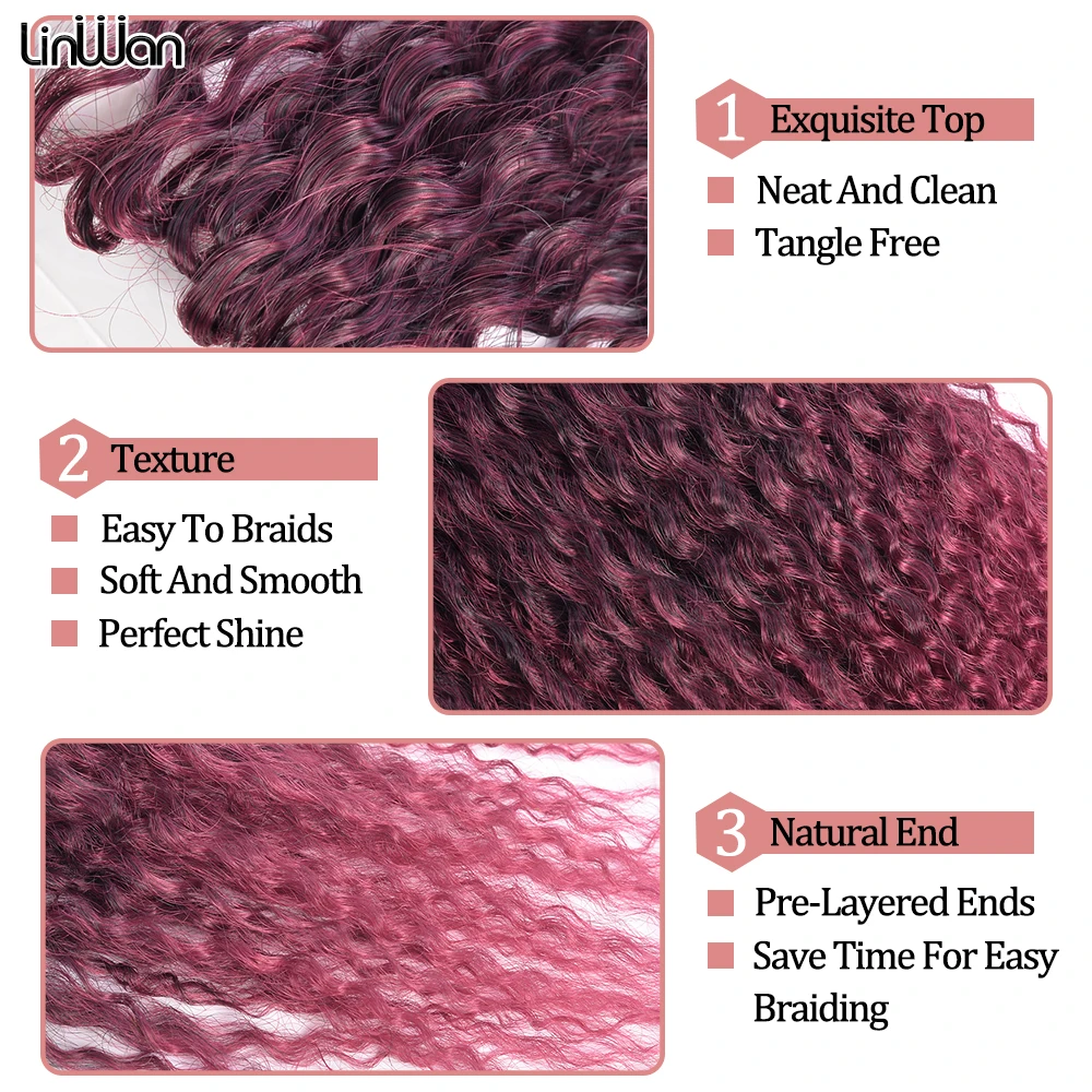 20 28 Inch Afro Curls Kinky Twist Crochet Braids Hair Ombre Marly Hair Synthetic African  Braiding Hair Extensions Hook Braids