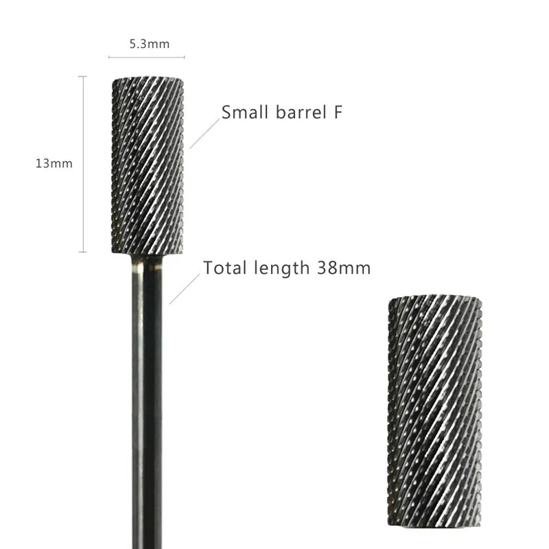 HYTOOS Barrel Nagel Bohrer Bits 3/32 "Hartmetall Nagel Bit Rotary Maniküre Schneider Nägel Zubehör Gel Entfernung Fräser werkzeug