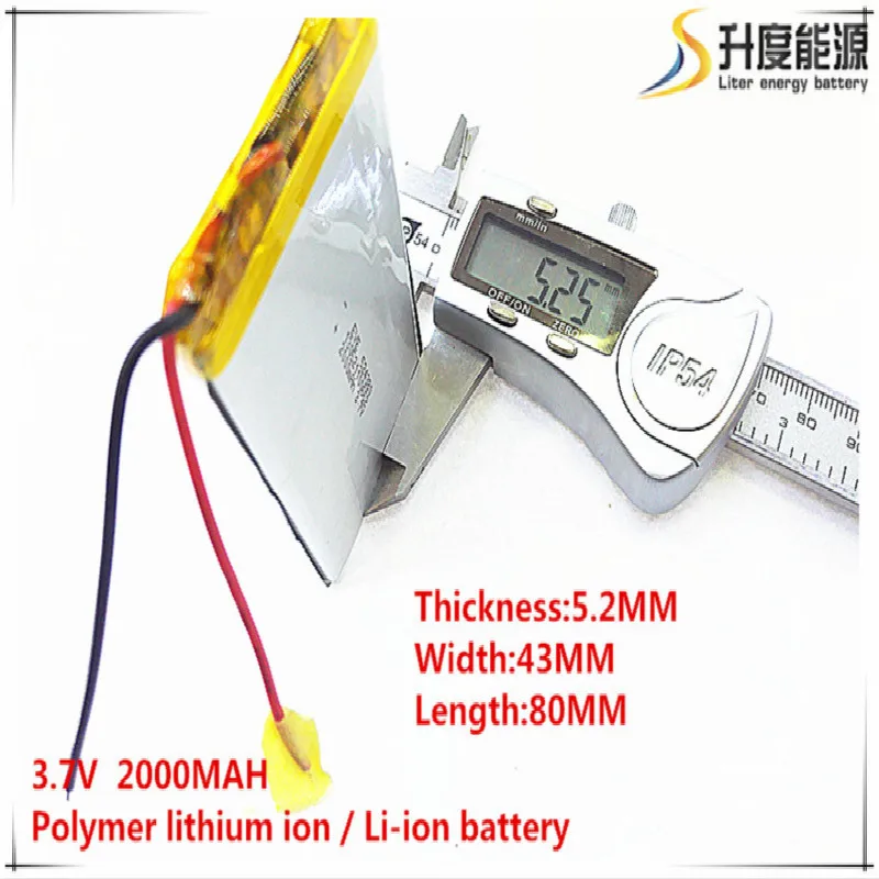 

10pcs [SD] 3.7V,2000mAH,[524380] Polymer lithium ion / Li-ion battery for TOY,POWER BANK,GPS,mp3,mp4,cell phone,speaker