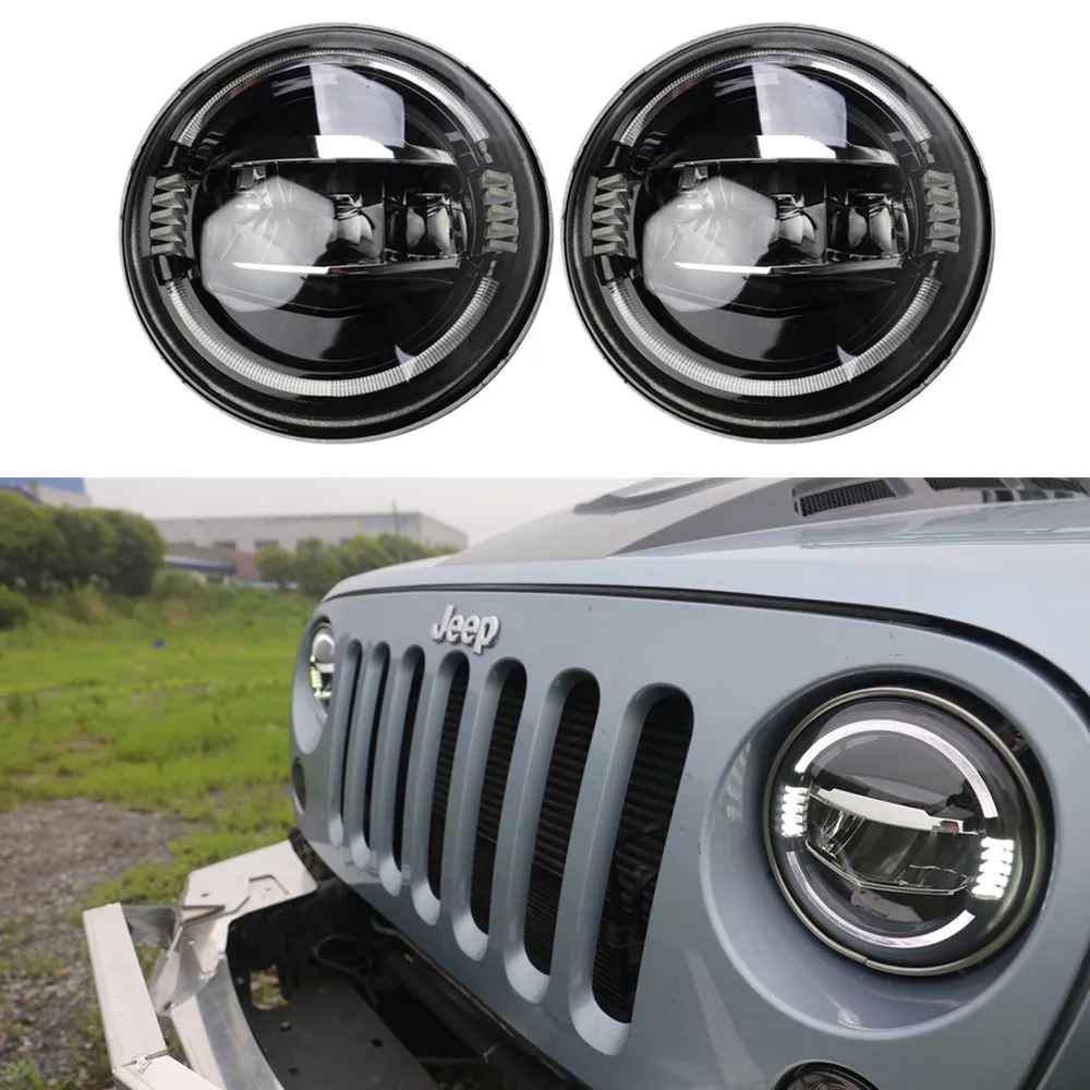 7 Inch Black Aluminum Alloy Round Front Led Headlight For Jeep Wrangler JK 2007-2017 J322