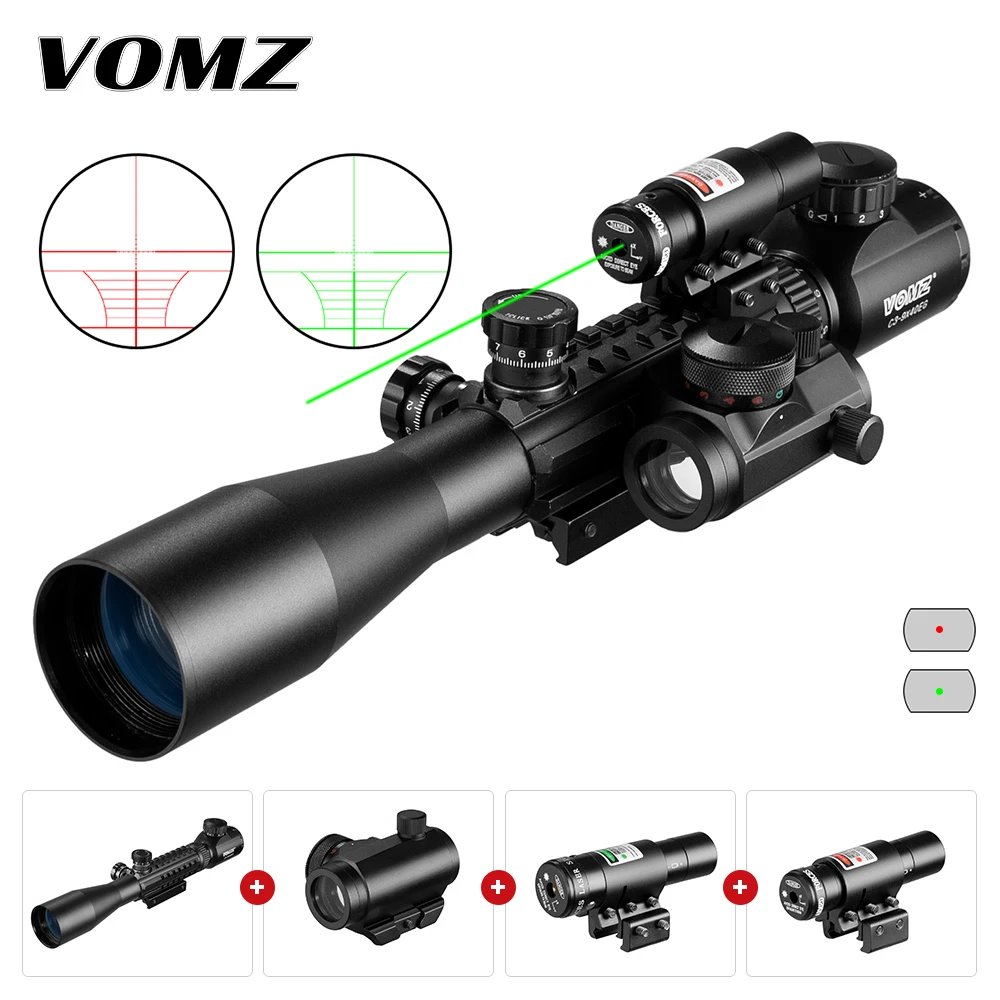 

Hunting Airsoft Optics 3-9X40 Illuminated Red Laser Riflescope with Holographic Dot Sight Combo Gun Weapon Sight Chasse Caza