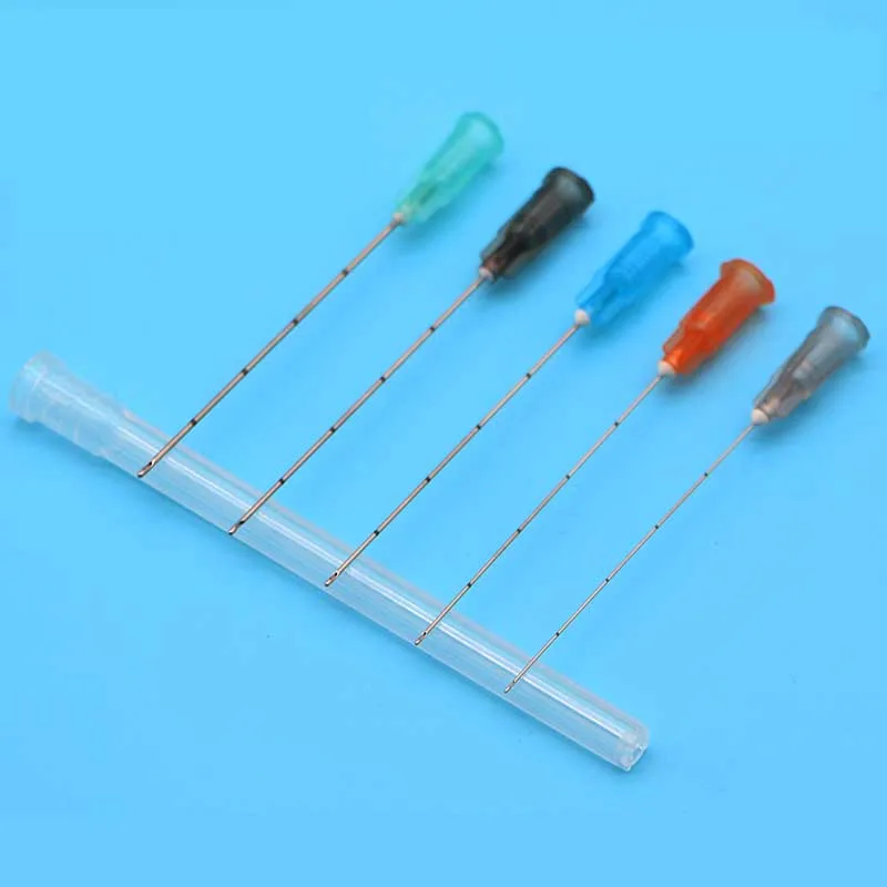 Blunt-tip Cannula for filler injection 18G 21G 22G 23G 25G 27G30G uric acid facial filling nose slight blunt needle 2pcs/pack*10