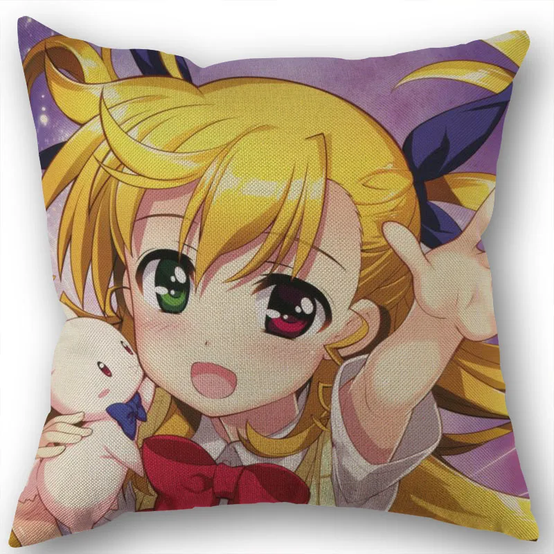 Custom Magical Girl Lyrical Nanoha Pillowcase Wedding Decorative Cotton Linen Pillow Case For Home Pillow Cover 45X45(One Sides)