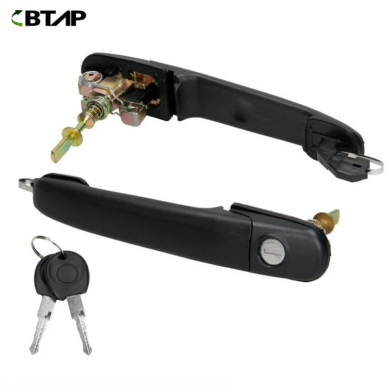 BTAP 2PCS Front Left And Right Door Handles With 2 Identical Keys  ForPolo 6N 6N1 6N2 Sharan Seat Alhambra Galaxy  6N0837207C/D