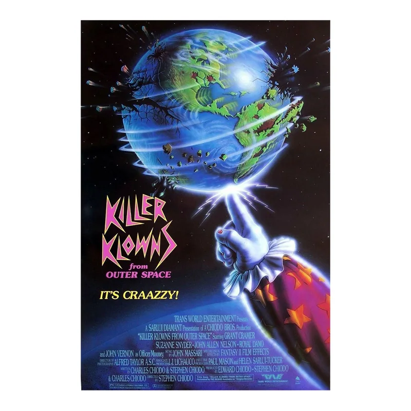 D0847 KILLER KLOWNS FROM OUTER SPACE Movie Silk Fabric Poster Art Decor Indoor Painting Gift