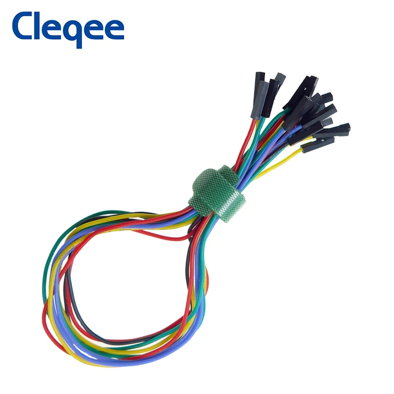 Cleqee SMD IC Logic Analyzer cable Test hooks Probe kit mini Grabber Internal Spring clips Silicone Dupont Lead for oscilloscope