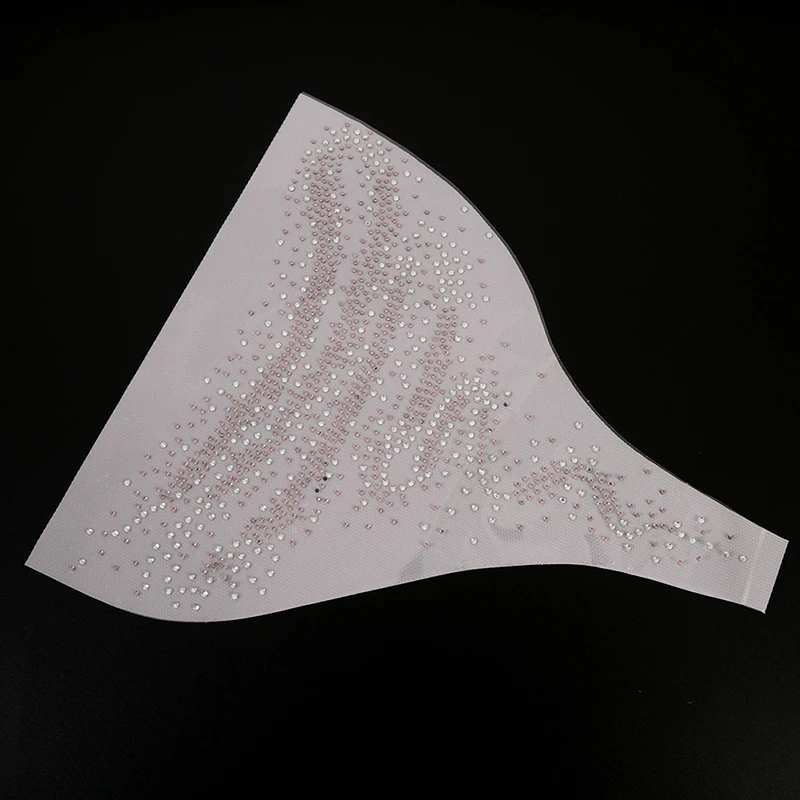 bling stone neckline Iron On Transfer Patches Hot Fix Rhinestone Motif Iron On Crystal Transfers Design For Shirt Dress