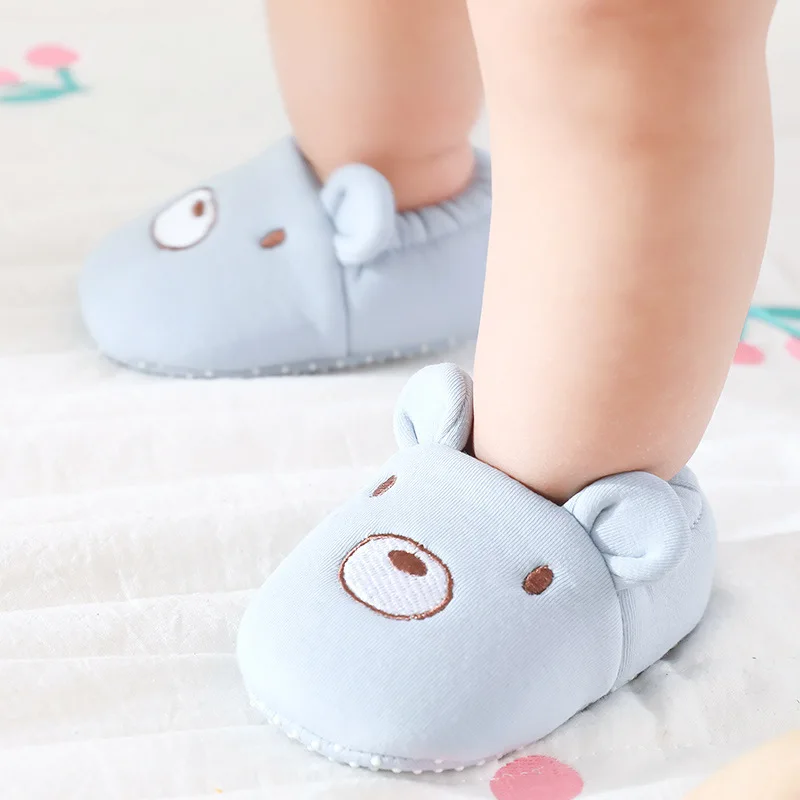 Newborn Cartoons Baby Socks Shoes Boy Girl Star Toddler First Walkers Booties Cotton Comfort Soft Anti-slip Warm Infant Shoes