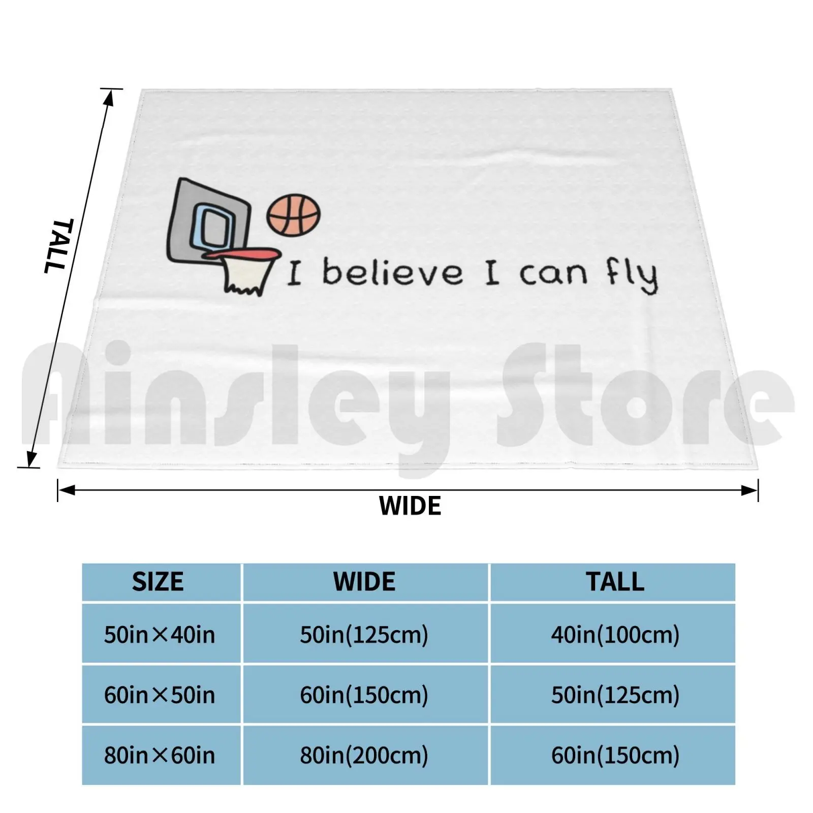 I Believe I Can Fly Blanket For Sofa Bed Travel Fly Believe Motivation Basketball Quote I Believe I Can Fly