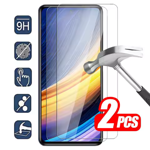 2Pcs Tempered Glass For Xiaomi Poco X3 Pro Glass Screen Protector Xiomi Pocox3 NFC X3Pro M3 F3 M4 X4 Pocco X 3 4 Protective Film